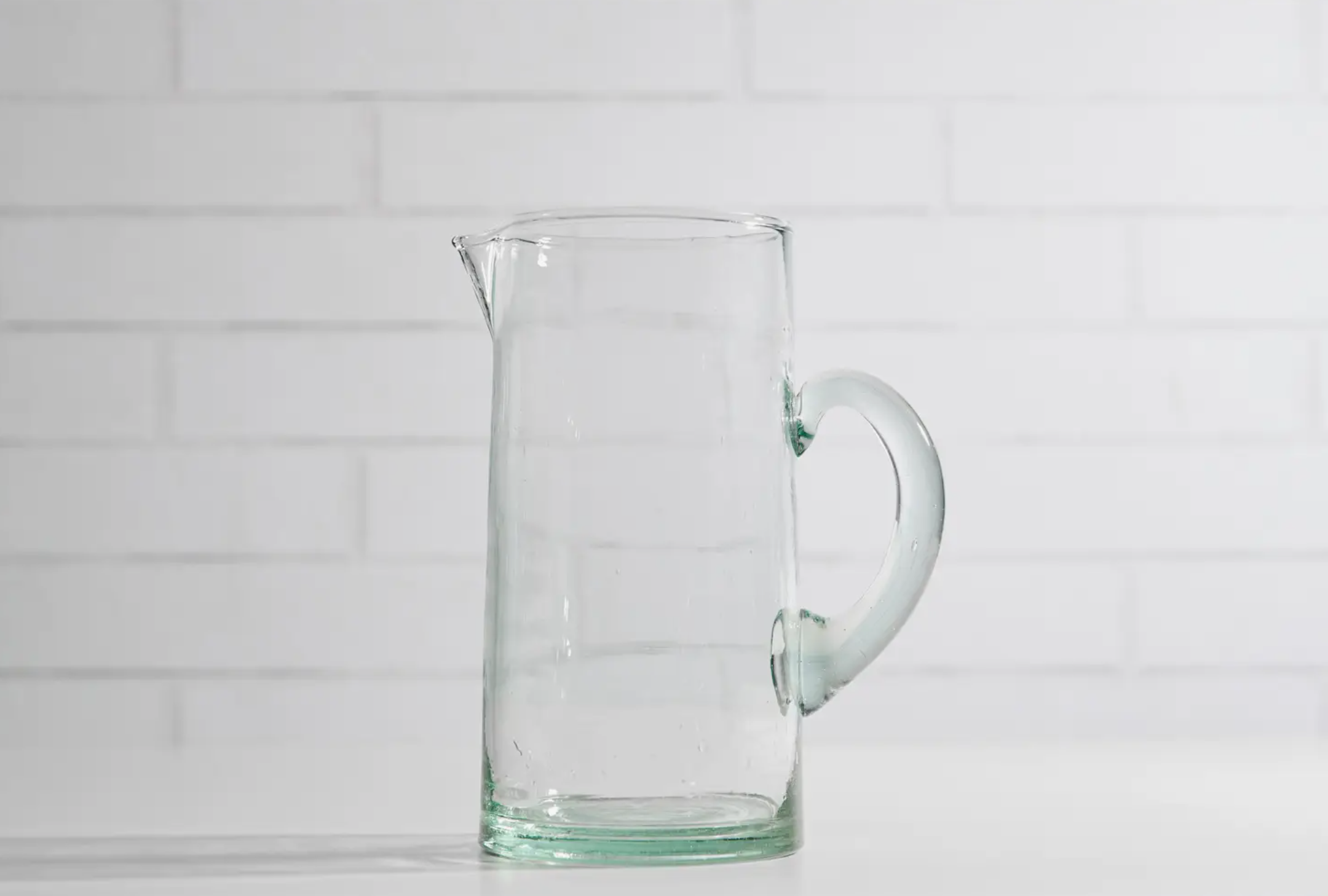 Handblown Glass Carafe Verve Culture White