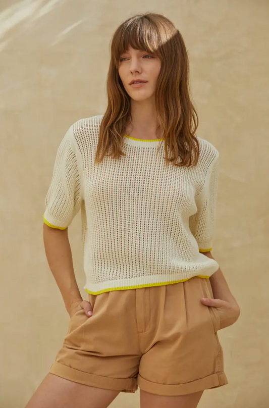 By Together - Jaune Crochet Top