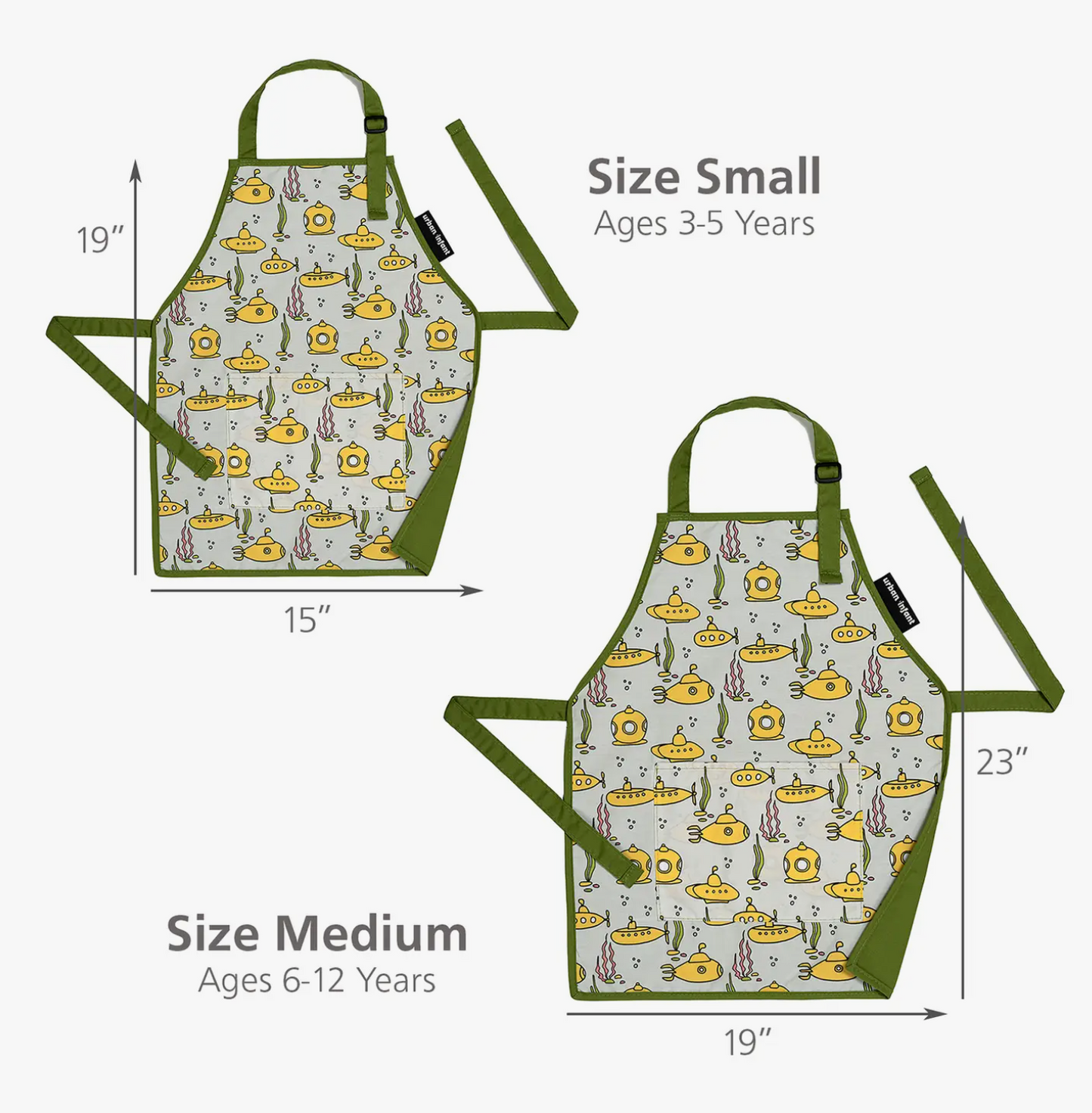 Urban Infant - Little Helper Kids Apron - Submarines