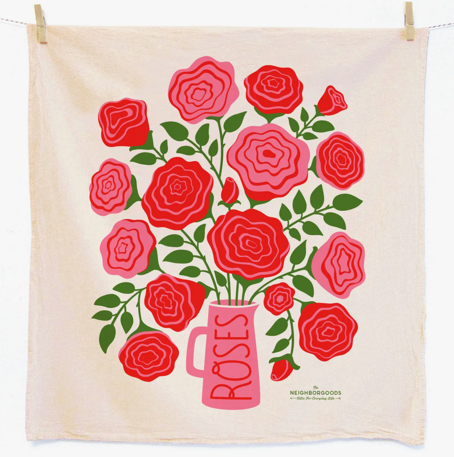 The Neighborgoods - Roses Dish Towel