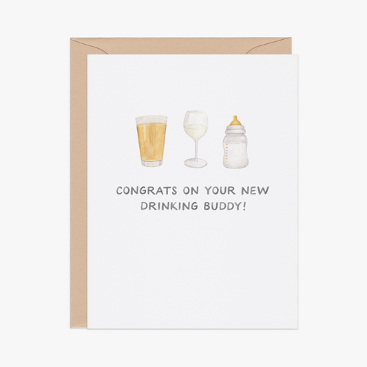 Amy Zhang - Drinking Buddies Baby Card