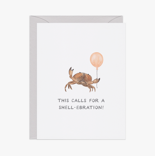 Amy Zhang - Shell-Ebration Crab Congrats Card