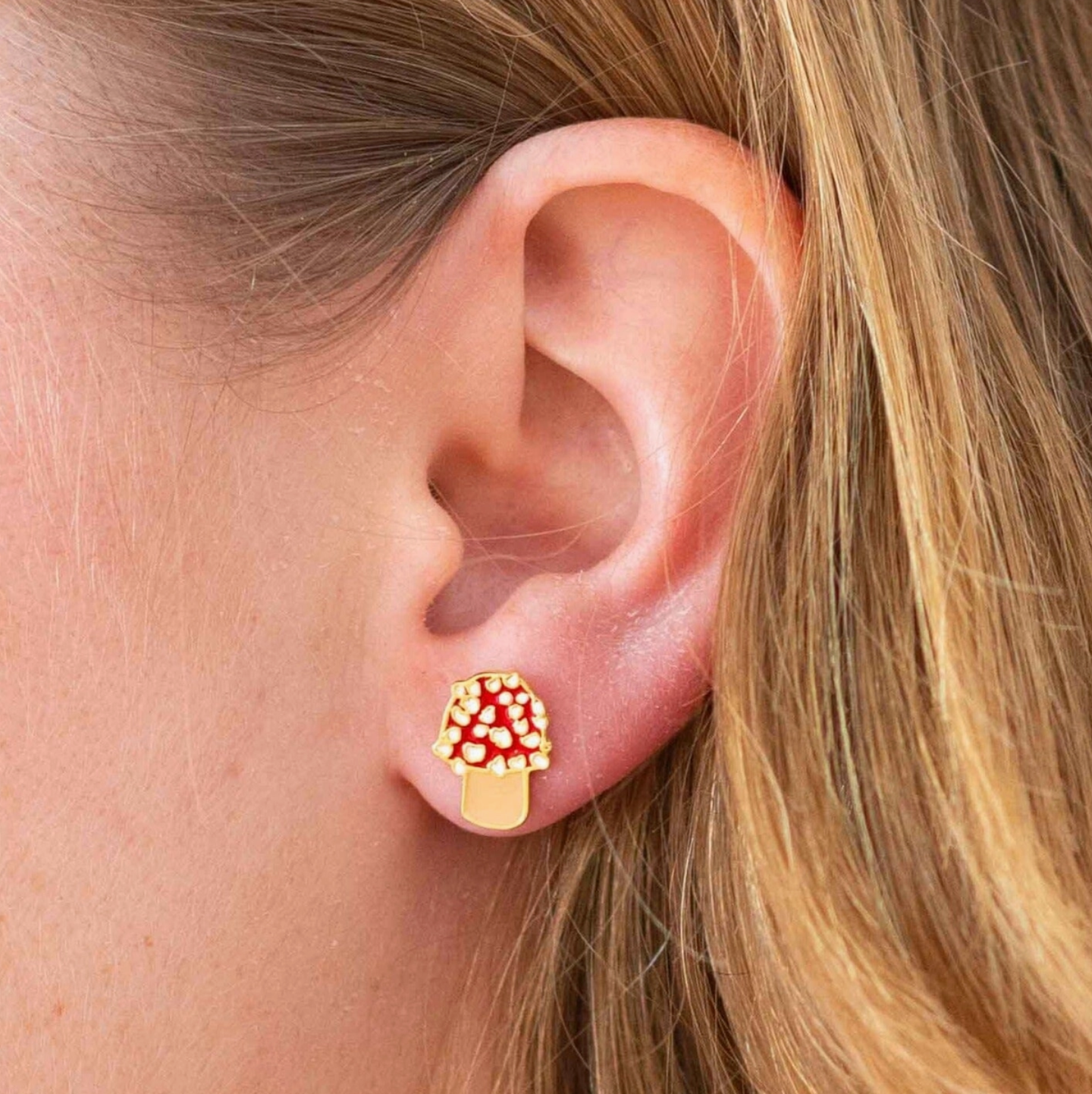 Jenny Lemons - Mushroom Enamel Earrings