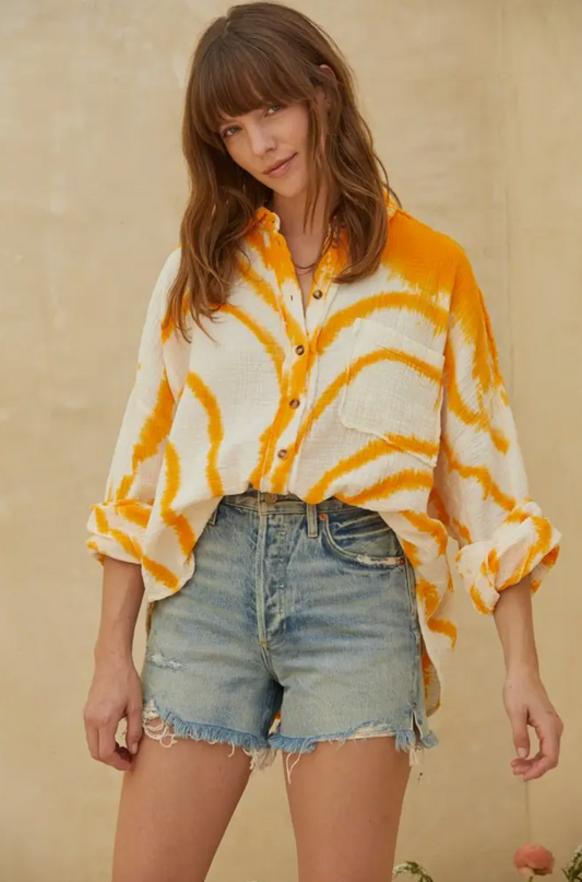 By Together - Wild Ride Top - Orange Ivory