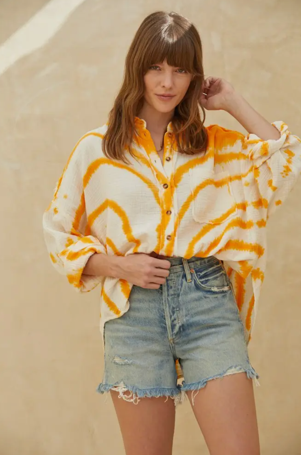 By Together - Wild Ride Top - Orange Ivory